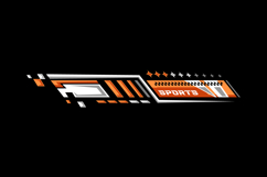 Auto racing vehicle decal stripes template design Product Image 1