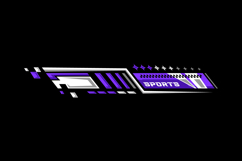 Auto racing vehicle decal stripes template graphic Product Image 2