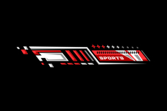 Auto racing vehicle decal stripes template vector Product Image 1