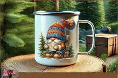 Summer Hiking Gnome clipart png, Gnome camp sublimation png Product Image 3