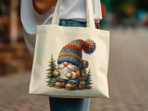 Summer Hiking Gnome clipart png, Gnome camp sublimation png Product Image 4