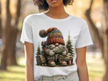 Summer Hiking Gnome clipart png, Gnome camping sublimation Product Image 3