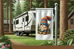 Summer Hiking Gnome clipart png, Gnome camp sublimation png Product Image 6