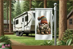 Summer Hiking Gnome clipart png, Gnome camping sublimation Product Image 6