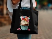 Floral Cupcake Clipart, Coffee Clipart Product Image 6