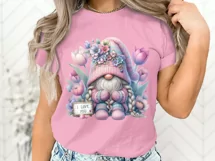I Love You Gnome png, pastel Spring tulip gnome sublimation Product Image 6