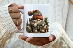 Summer Hiking Gnome clipart png, Gnome camping sublimation Product Image 4
