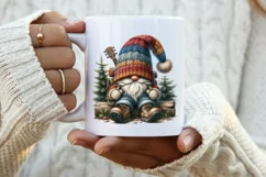 Summer Hiking Gnome clipart png, Gnome camp sublimation png Product Image 4