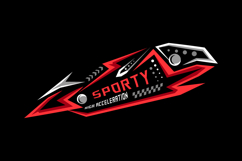 Automotive sport decal abstract style sticker wrap art Product Image 1