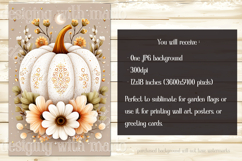 Autumn Garden Flag, Sublimation Pumpkin Garden Flag Design 1 Product Image 2