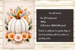 Autumn Garden Flag, Sublimation Pumpkin Garden Flag Design 5 Product Image 2