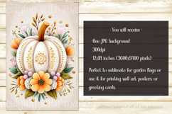 Autumn Garden Flag, Sublimation Pumpkin Garden Flag Design 7 Product Image 2