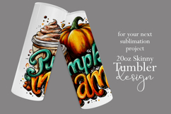Pumpkin Mama Tumbler Wrap, Sublimation Pumpkin Spice Wrap d1 Product Image 2