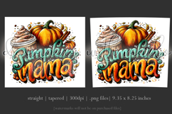 Pumpkin Mama Tumbler Wrap, Sublimation Pumpkin Spice Wrap d1 Product Image 3