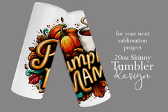 Pumpkin Mama Tumbler Wrap, Sublimation Pumpkin Spice Wrap d2 Product Image 2