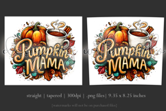 Pumpkin Mama Tumbler Wrap, Sublimation Pumpkin Spice Wrap d2 Product Image 3
