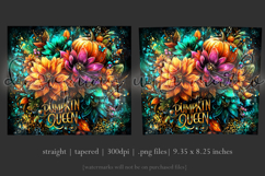 Pumpkin Queen Tumbler Wrap, Sublimation Autumn Tumbler 1 Product Image 3