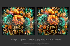 Pumpkin Queen Tumbler Wrap, Sublimation Autumn Tumbler 2 Product Image 3