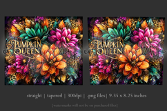Pumpkin Queen Tumbler Wrap, Sublimation Autumn Tumbler 3 Product Image 3