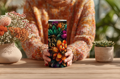 Pumpkin Queen Tumbler Wrap, Sublimation Autumn Tumbler 3 Product Image 4