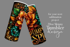 Pumpkin Spice Tumbler Wrap, Sublimation Pumpkin Tumbler w1 Product Image 2