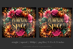 Pumpkin Spice Tumbler Wrap, Sublimation Pumpkin Tumbler w2 Product Image 3