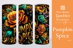 Pumpkin Spice Tumbler Wrap, Sublimation Pumpkin Tumbler w3 Product Image 1