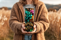 Pumpkin Spice Tumbler Wrap, Sublimation Pumpkin Tumbler w5 Product Image 4
