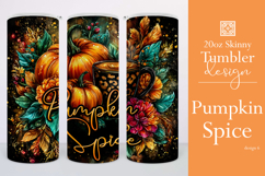 Pumpkin Spice Tumbler Wrap, Sublimation Pumpkin Tumbler w6 Product Image 1