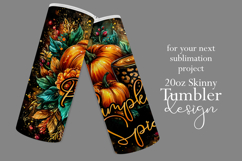 Pumpkin Spice Tumbler Wrap, Sublimation Pumpkin Tumbler w6 Product Image 2