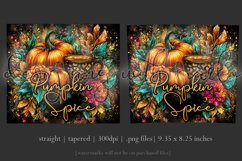 Pumpkin Spice Tumbler Wrap, Sublimation Pumpkin Tumbler w6 Product Image 3