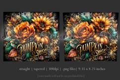 Pumpkin Spice Tumbler Wrap, Sublimation Pumpkin Tumbler w7 Product Image 3