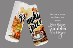 Pumpkin Spice Tumbler Wrap, Sublimation Pumpkin Spice Wrap 1 Product Image 2