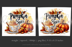 Pumpkin Spice Tumbler Wrap, Sublimation Pumpkin Spice Wrap 2 Product Image 3