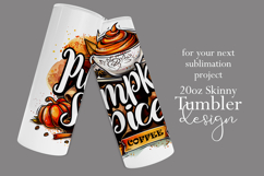 Pumpkin Spice Tumbler Wrap, Sublimation Pumpkin Spice Wrap 3 Product Image 2