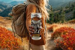 Pumpkin Spice Tumbler Wrap, Sublimation Pumpkin Spice Wrap 3 Product Image 4