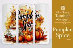 Pumpkin Spice Tumbler Wrap, Sublimation Pumpkin Spice Wrap 4 Product Image 1