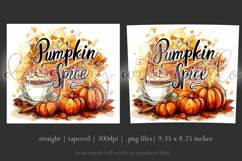 Pumpkin Spice Tumbler Wrap, Sublimation Pumpkin Spice Wrap 4 Product Image 3