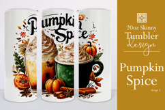 Pumpkin Spice Tumbler Wrap, Sublimation Pumpkin Spice Wrap 5 Product Image 1