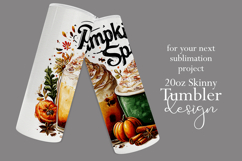 Pumpkin Spice Tumbler Wrap, Sublimation Pumpkin Spice Wrap 5 Product Image 2