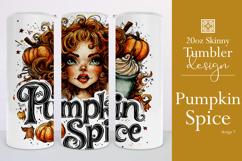 Pumpkin Spice Tumbler Wrap, Sublimation Pumpkin Spice Wrap 7 Product Image 1