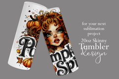 Pumpkin Spice Tumbler Wrap, Sublimation Pumpkin Spice Wrap 7 Product Image 2