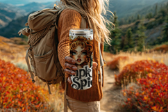 Pumpkin Spice Tumbler Wrap, Sublimation Pumpkin Spice Wrap 7 Product Image 4