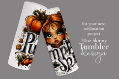 Pumpkin Spice Tumbler Wrap, Sublimation Pumpkin Spice Wrap 8 Product Image 2