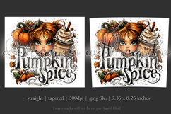Pumpkin Spice Tumbler Wrap, Sublimation Pumpkin Spice Wrap 8 Product Image 3