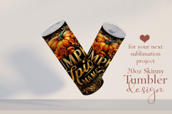 Pumpkin Spice Mama Tumbler Wrap, Sublimation Fall Tumbler w2 Product Image 2