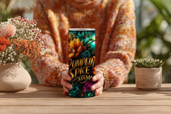 Pumpkin Spice Mama Tumbler Wrap, Sublimation Fall Tumbler w4 Product Image 4