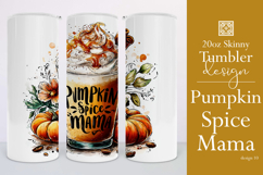 Pumpkin Spice Mama Tumbler Wrap, Sublimation Fall Tumbler 10 Product Image 1