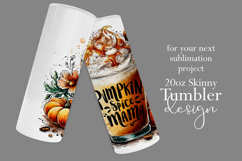 Pumpkin Spice Mama Tumbler Wrap, Sublimation Fall Tumbler 10 Product Image 2