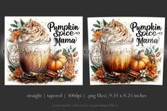 Pumpkin Spice Mama Tumbler Wrap, Sublimation Fall Tumbler 12 Product Image 3